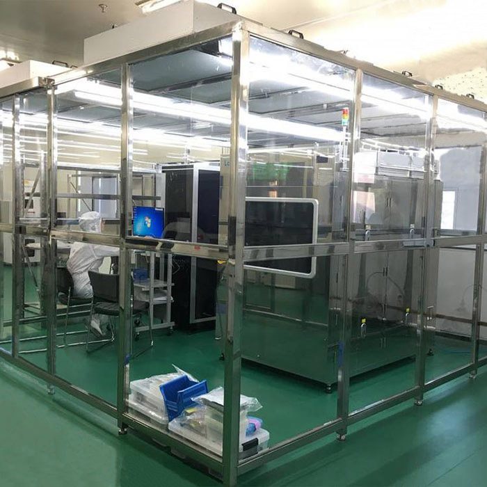 凈棚采用工業鋁材（或不銹鋼方通、鐵方通噴塑）作為框架